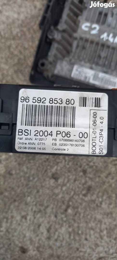 Citroën c2 1.4 hdi motorvezérlő immo bsi kulcs 