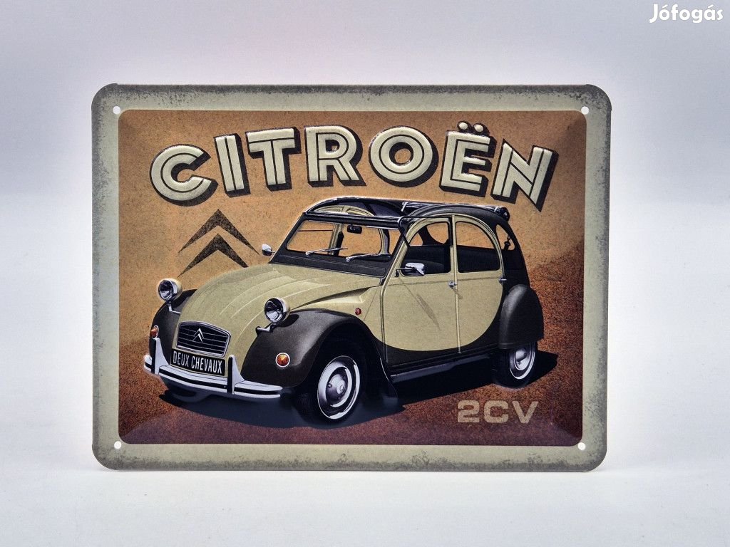 Citroen 2CV Kacsa - fémplakát  fém tábla  (20x15cm)