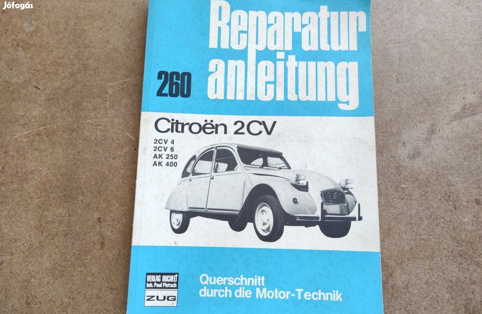 Citroen 2 CV javítási karbantartási könyv