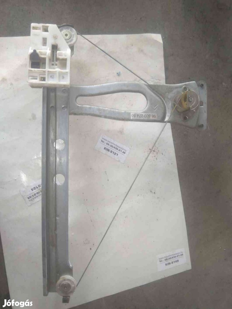 Citroen C3 Bal Hátsó Ablakemelő Szerkezet Mechanikus