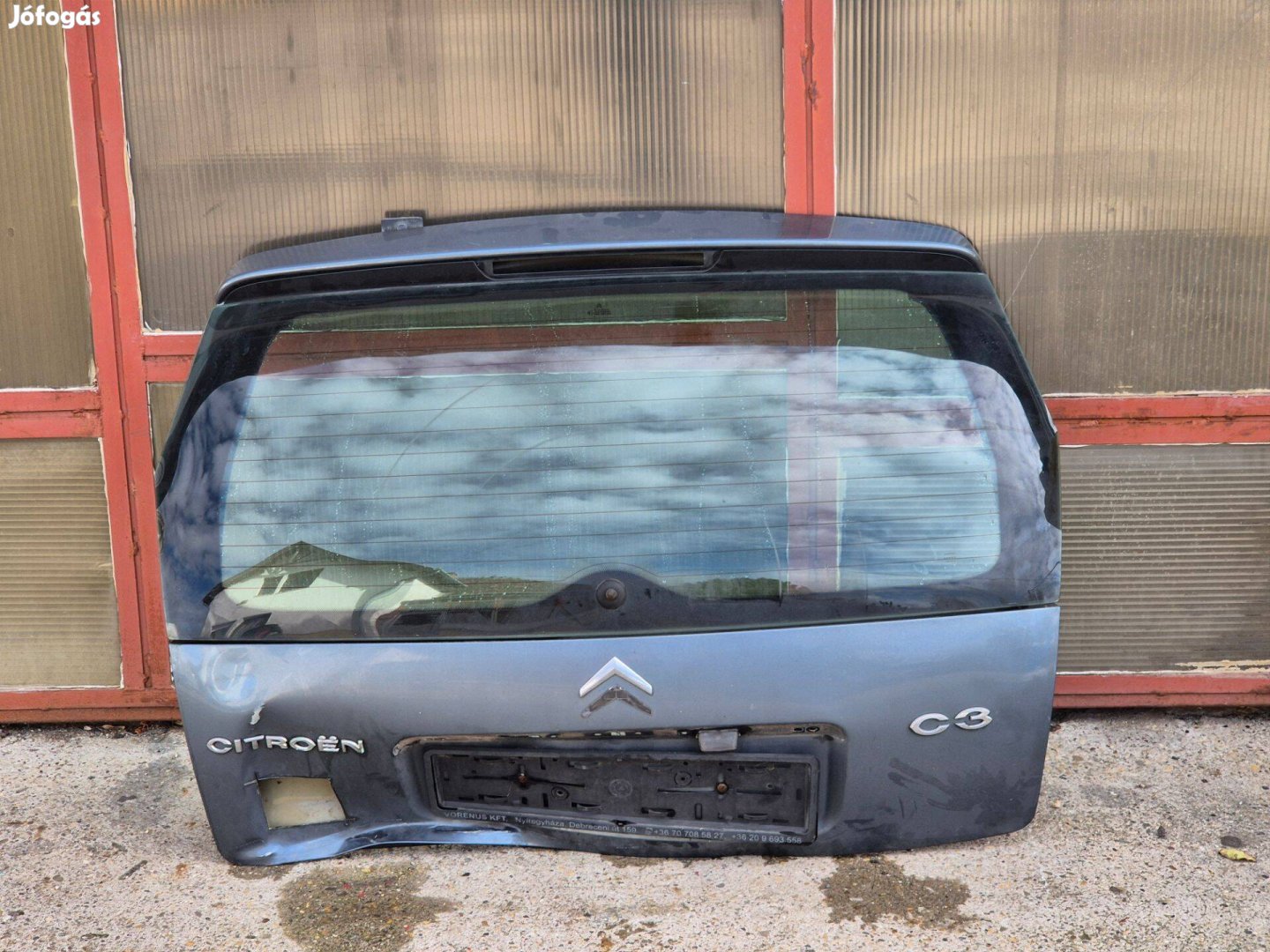 Citroen C3 csomagtér ajtó üveg