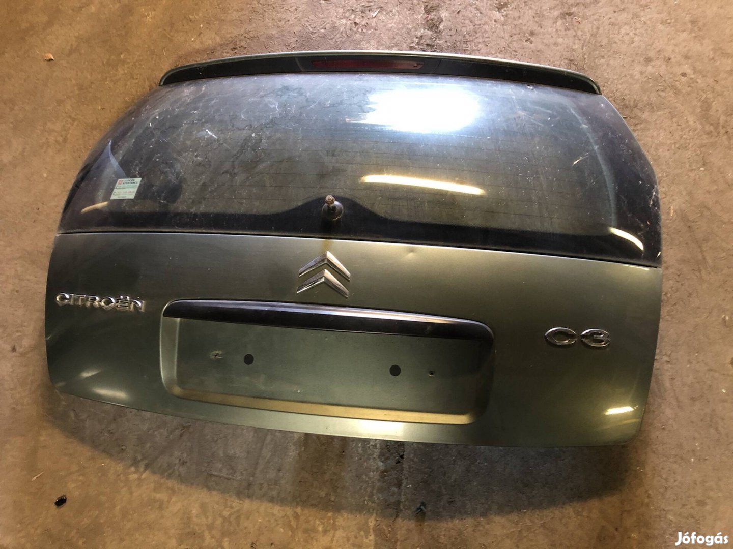 Citroen C3 csomagtér ajtó zöld 