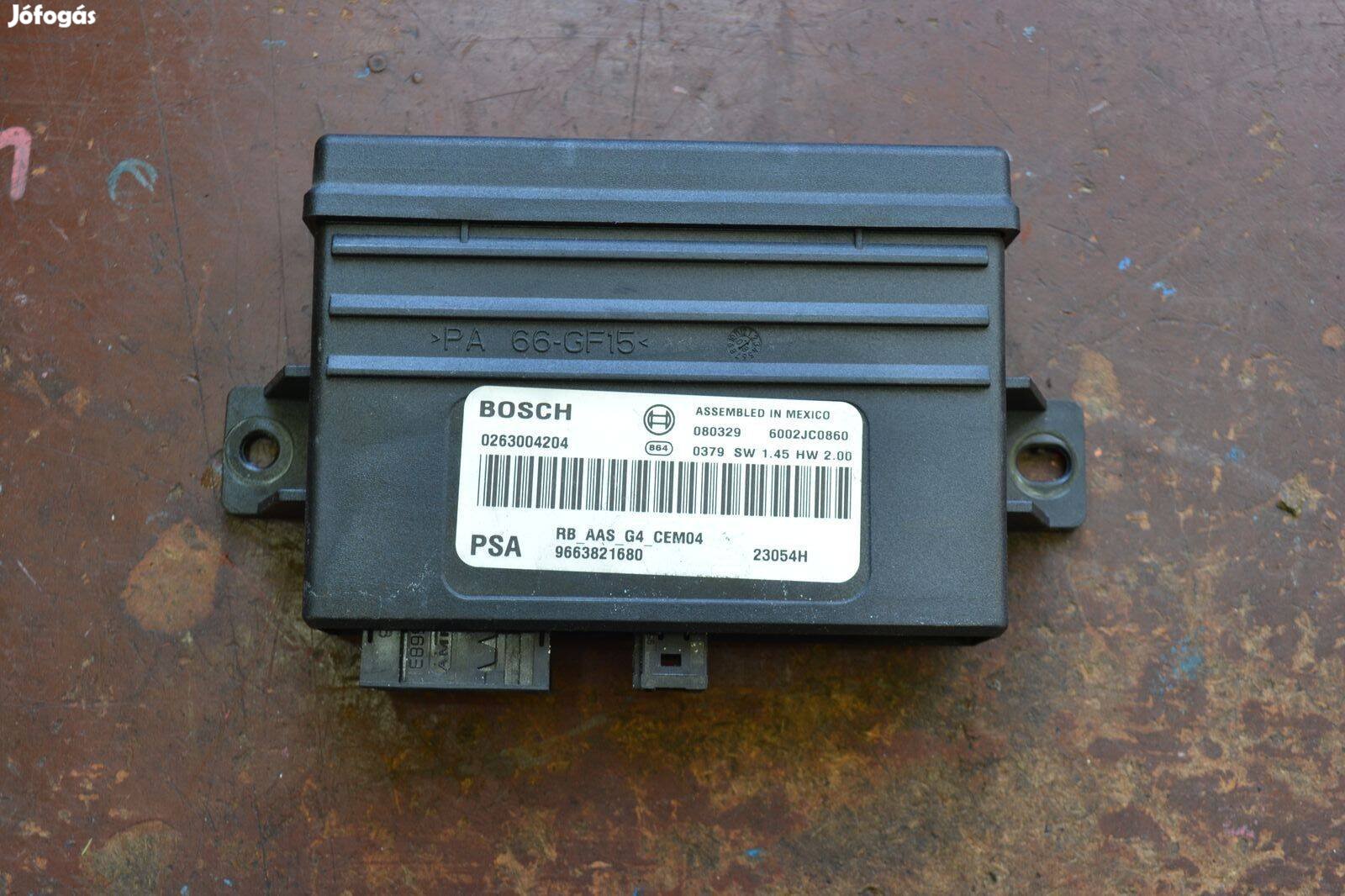 Citroen C4 Picasso tolatóradar, PDC elektronika 0263004204, 9663821680