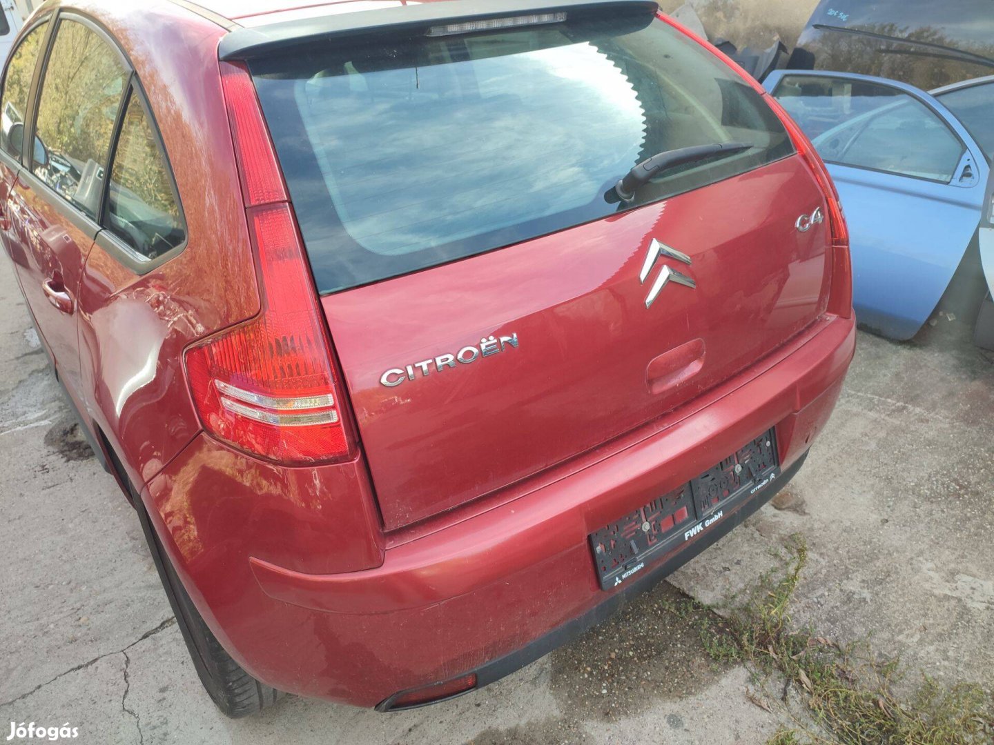 Citroen C4 hátsó lökhárító bordó, Ekqd