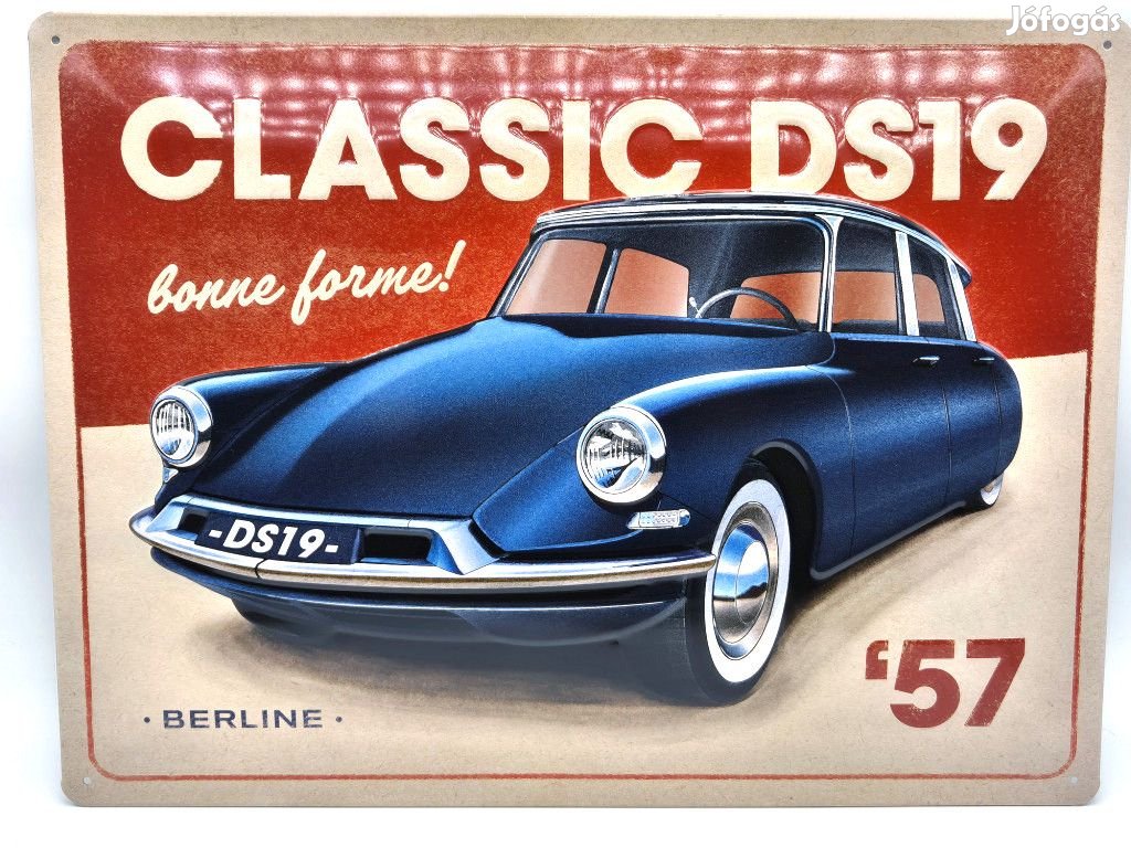 Citroen DS 19 - fémplakát  fém tábla (40x30cm)