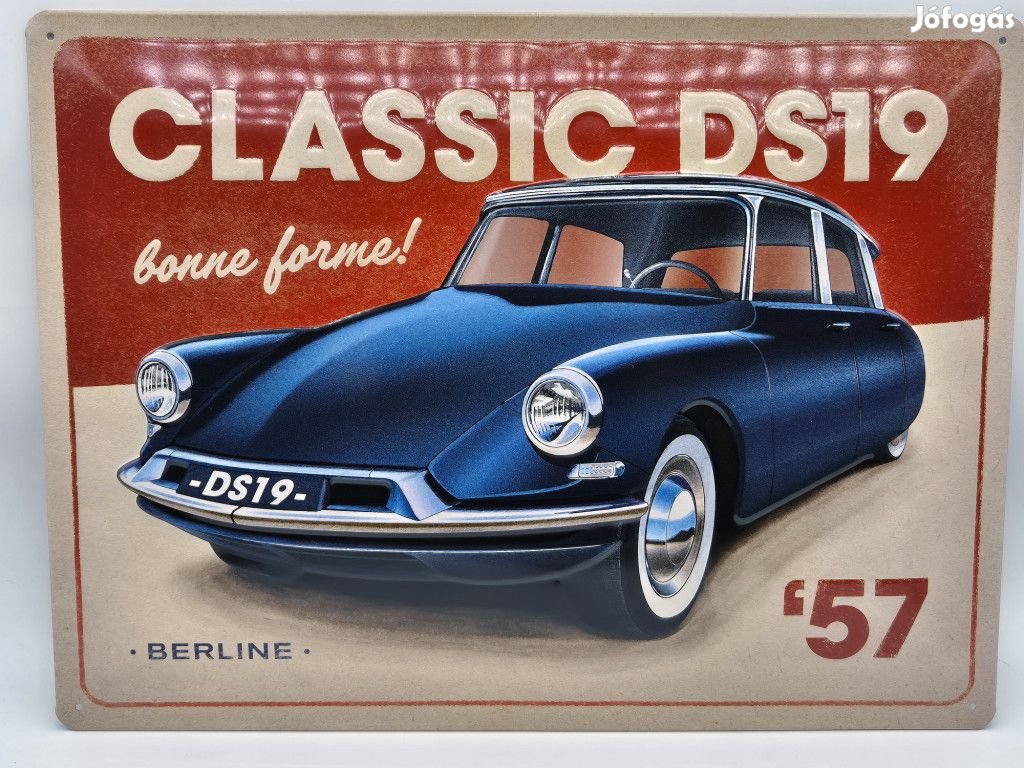 Citroen DS 19 - fémplakát  fém tábla (40x30cm)