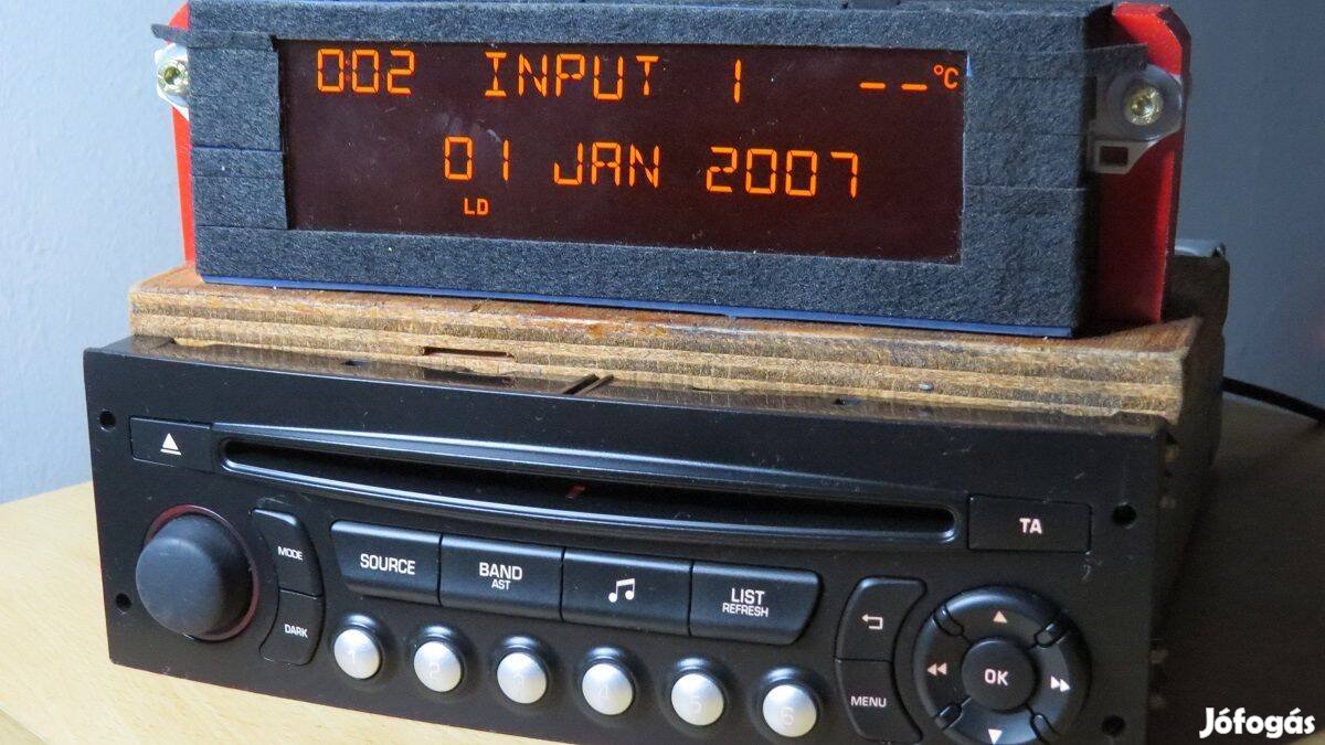 Citroen Peugeot RD45 USB Bluetooth cd rádió gyári fejegység