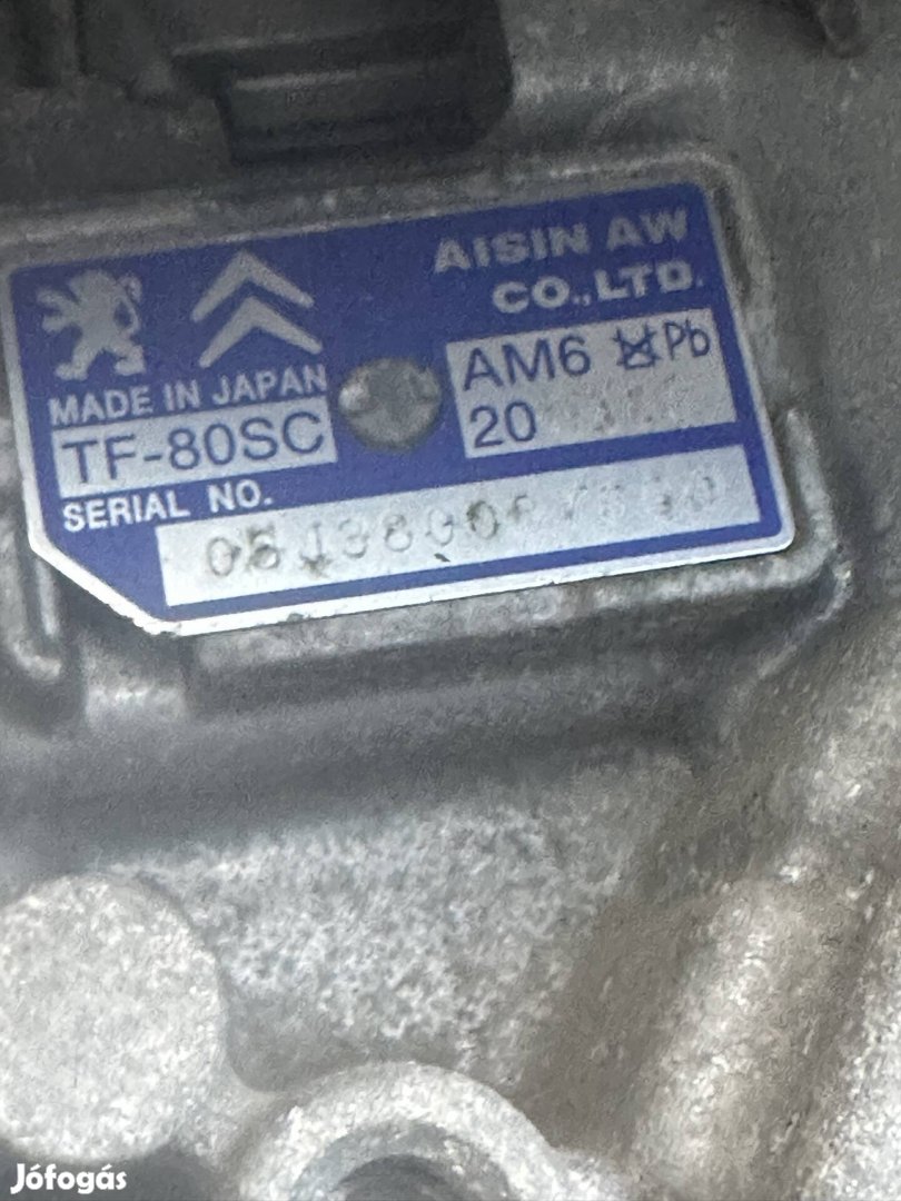 Citroen c5 és Peugeot 407 japán 6 sebességes automata váltó eladó 