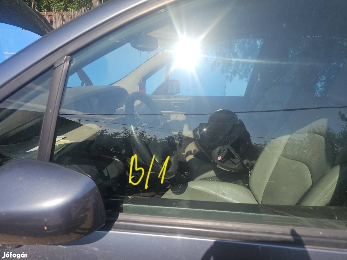 Citroen c8 első ajtó üveg 8000