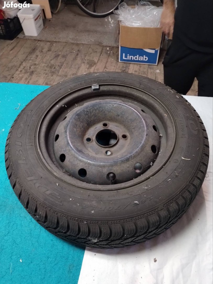 Citroen lemez felni szett 4db gumikkal 14"