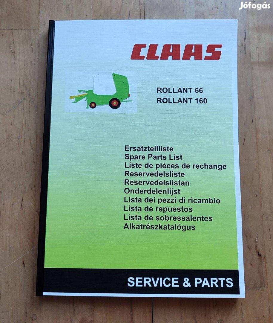 Claas Rollant 66 és 160 alkatrészkatalógus