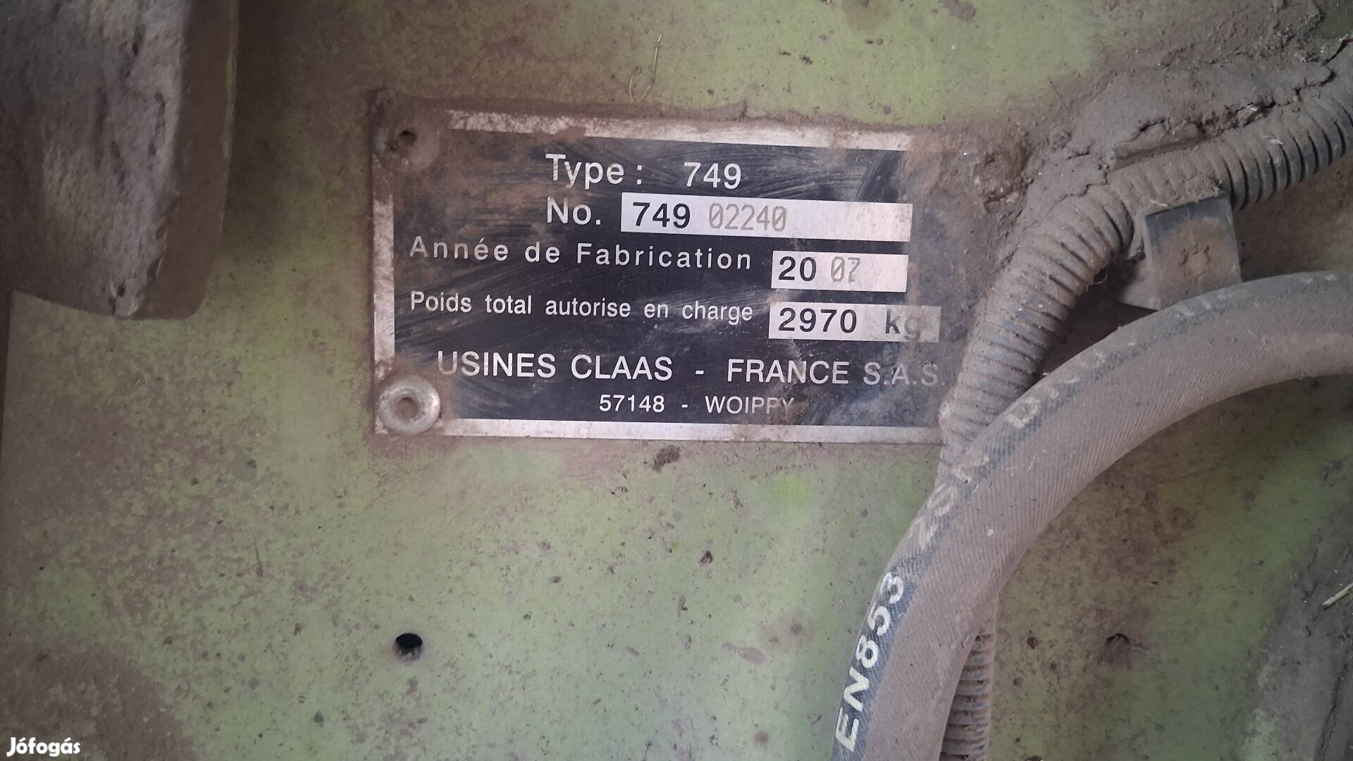 Claas rollant 240 kör bálázó pótkocsi 