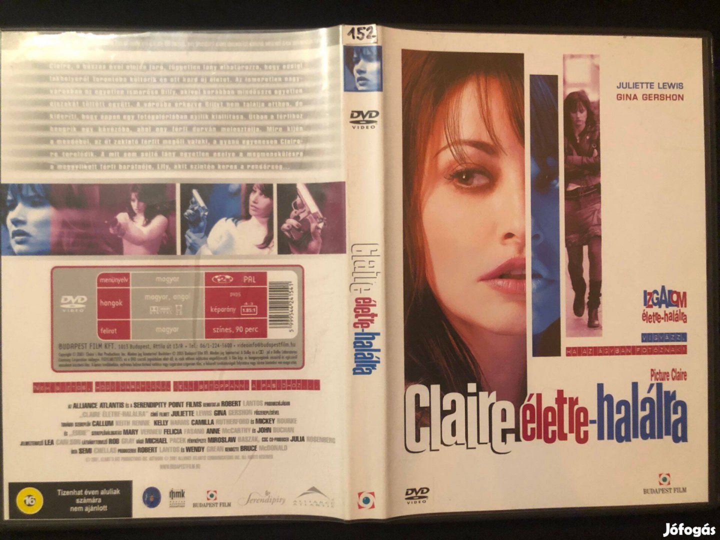 Claire életre-halálra DVD (karcmentes, Juliette Lewis, Gina Gershon)