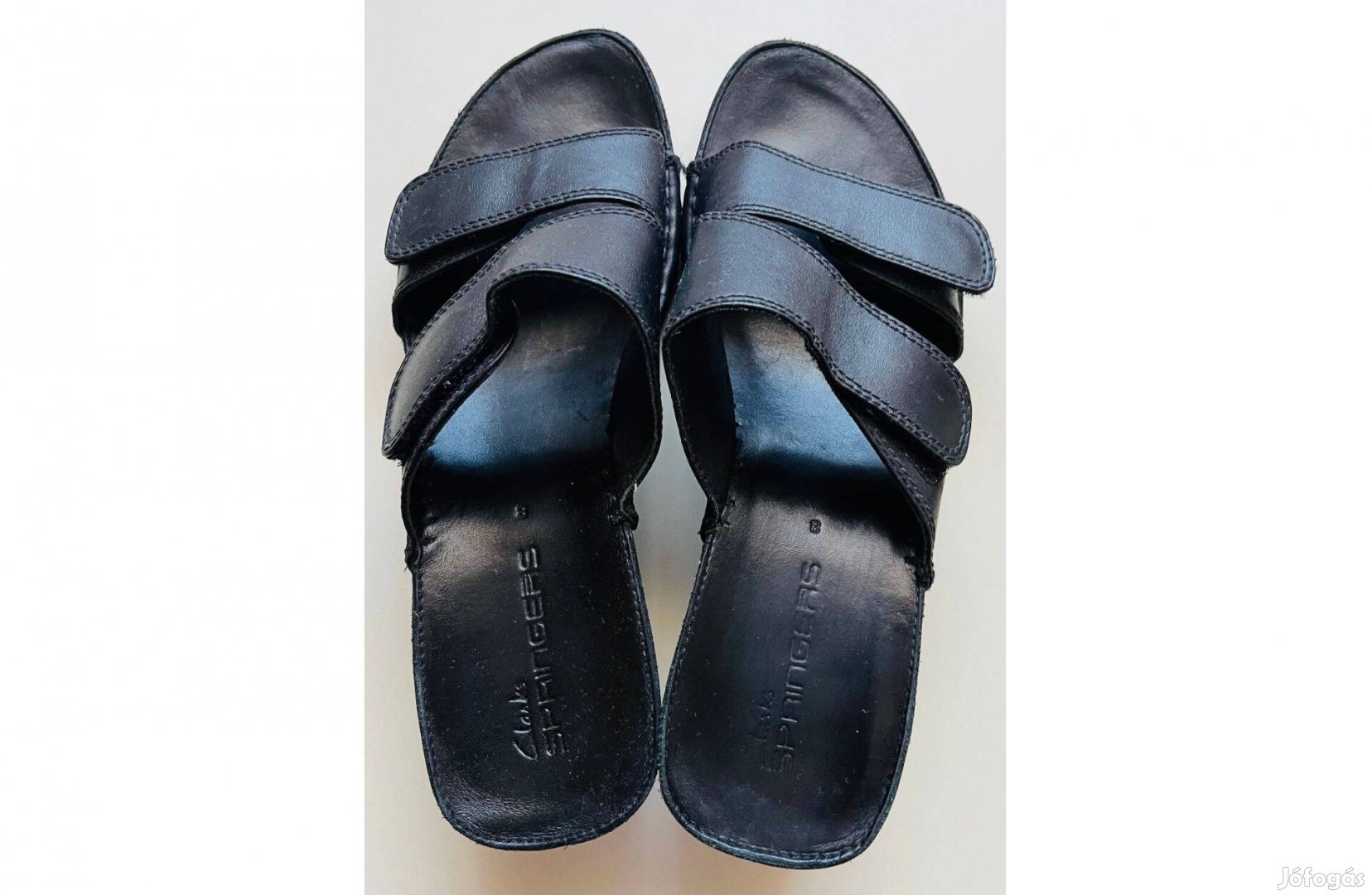 Clarks Springers márkájú 42-es bőr tépőzáras női papucs
