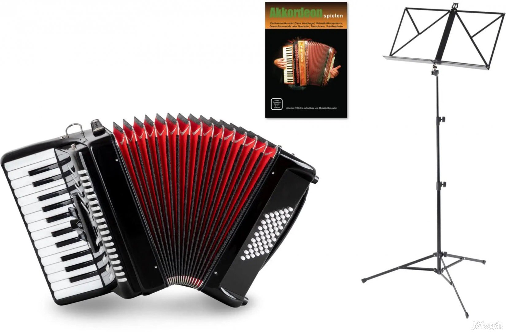 Classic Cantabile 48 Basszus Harmonika "Secondo V" Készlet Fekete