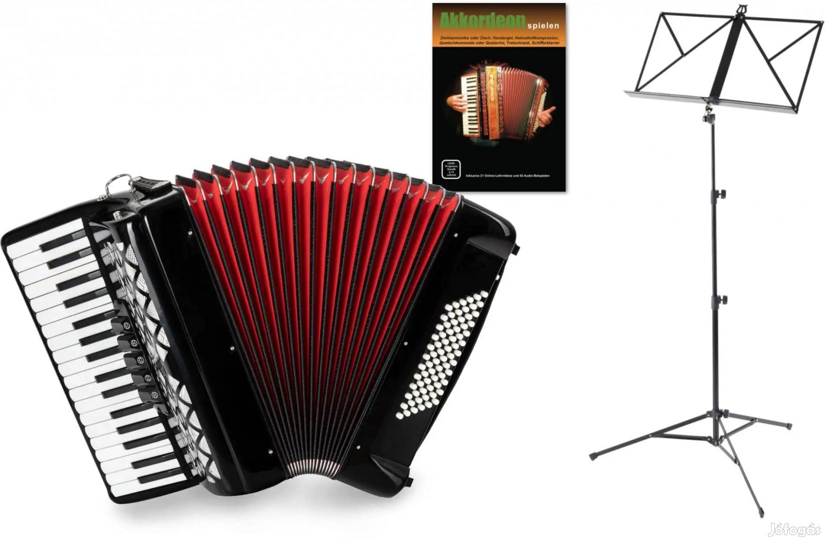Classic Cantabile 72 Basszus Harmonika "Secondo V" Készlet Fekete