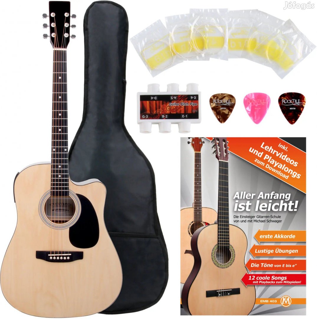 Classic Cantabile Akusztikus Gitár Hangszedőkkel Kezdő KÉSZLET