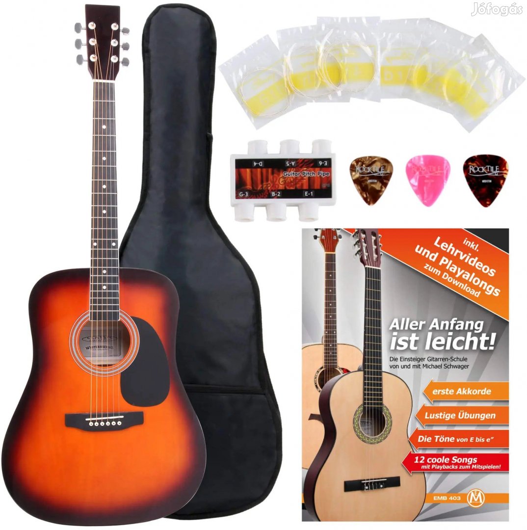 Classic Cantabile Akusztikus Gitár Kezdő KÉSZLET tartalmazza az 5