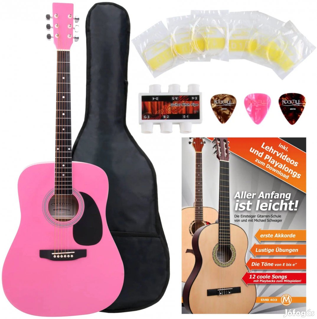 Classic Cantabile Akusztikus Gitár Kezdő KÉSZLET tartalmazza az 5