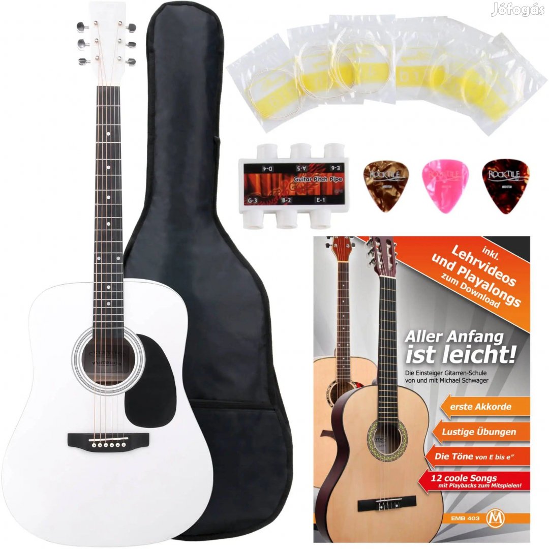 Classic Cantabile Akusztikus Gitár Kezdő KÉSZLET tartalmazza az 5