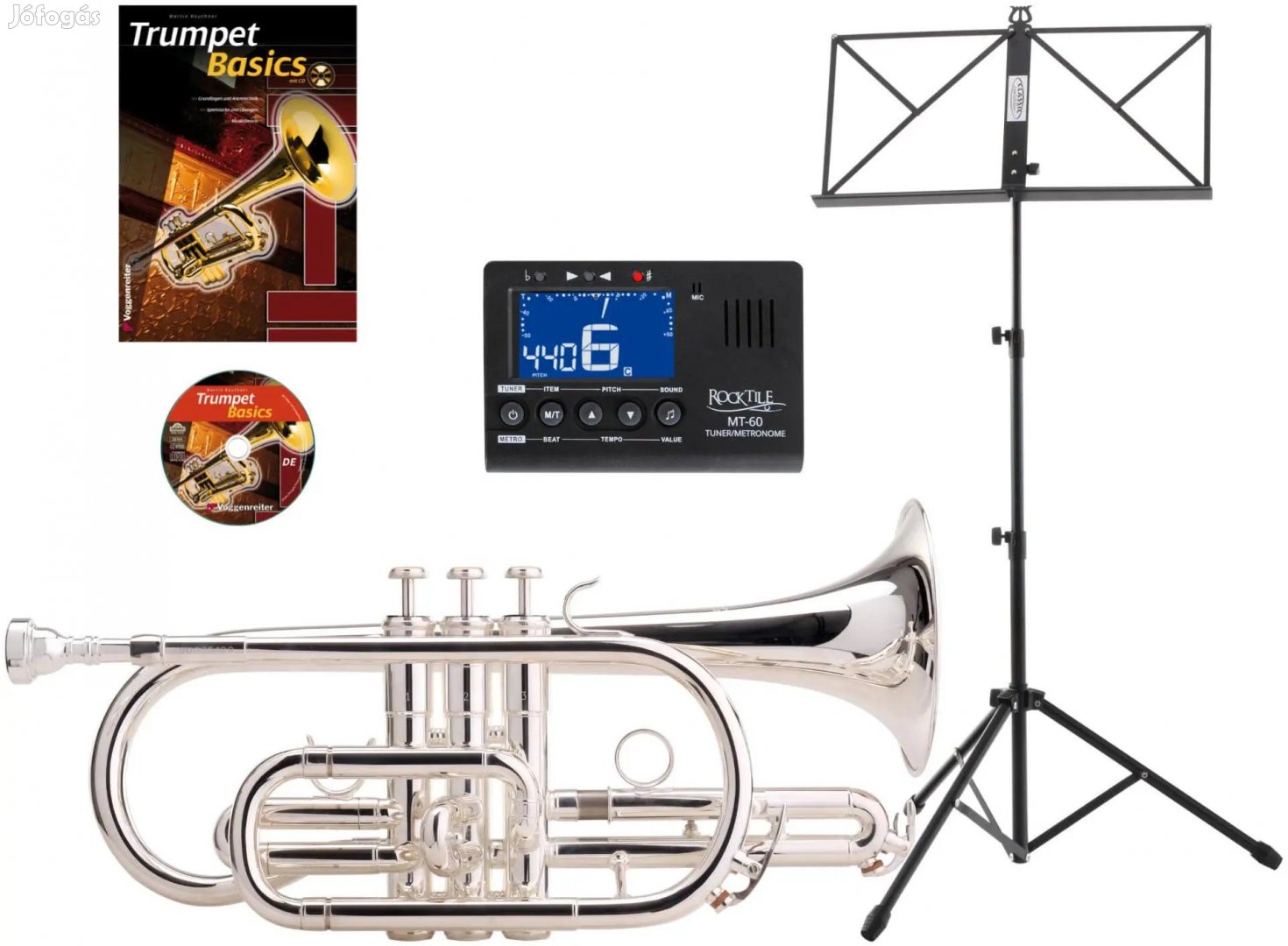 Classic Cantabile CR-400S Bb-Kornett SET Kottatartóval, Hangolóval és