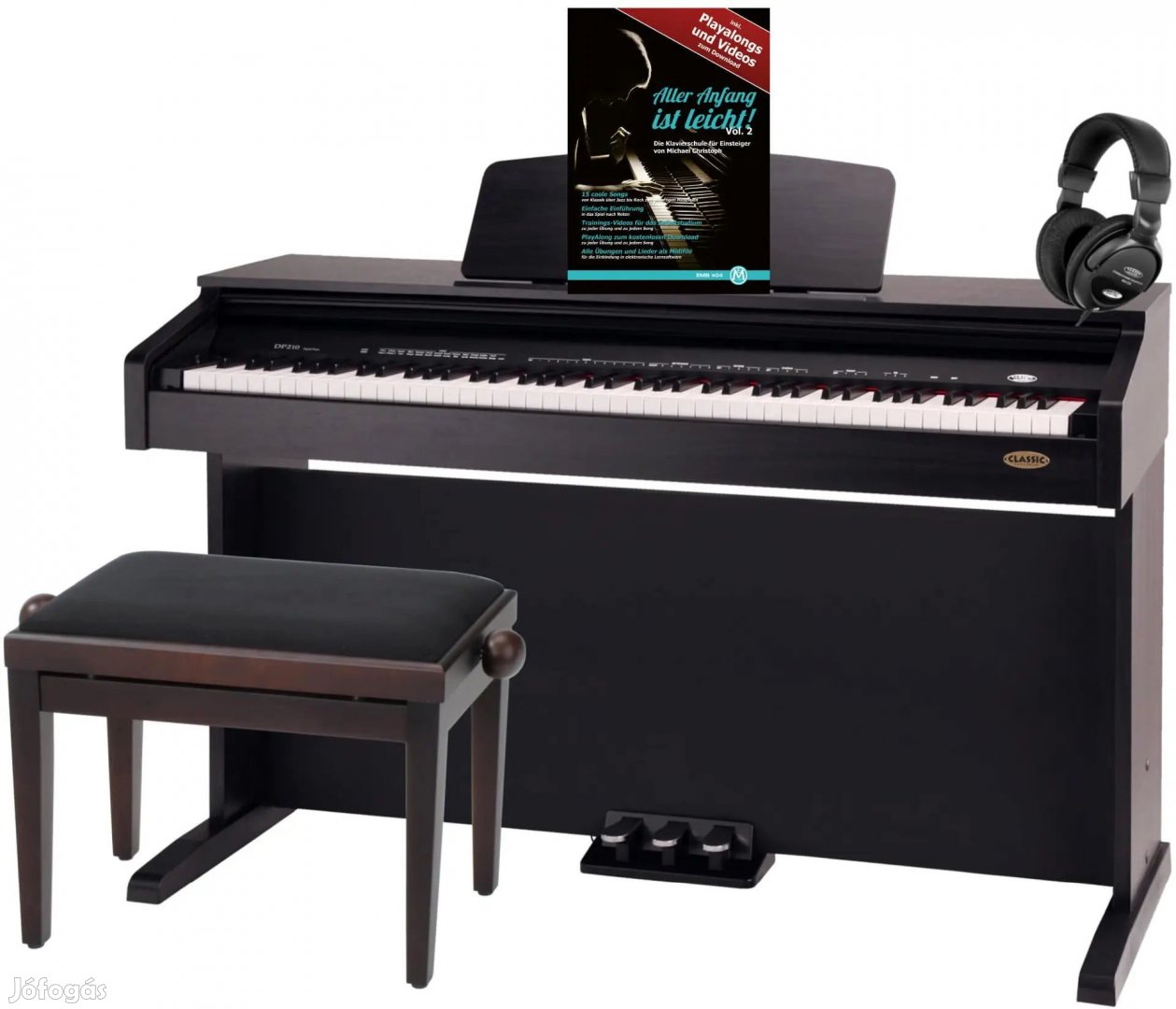 Classic Cantabile DP-210 RH Digitális Zongora Rózsafa KÉSZLET (Ülőke