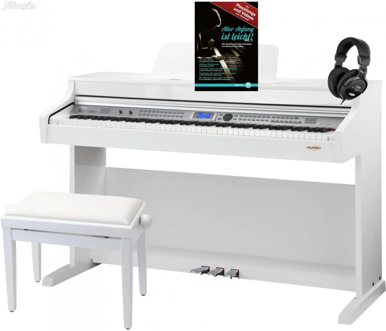 Classic Cantabile DP-A 410 WH Digitális Zongora Fehér Fényes KÉSZLET