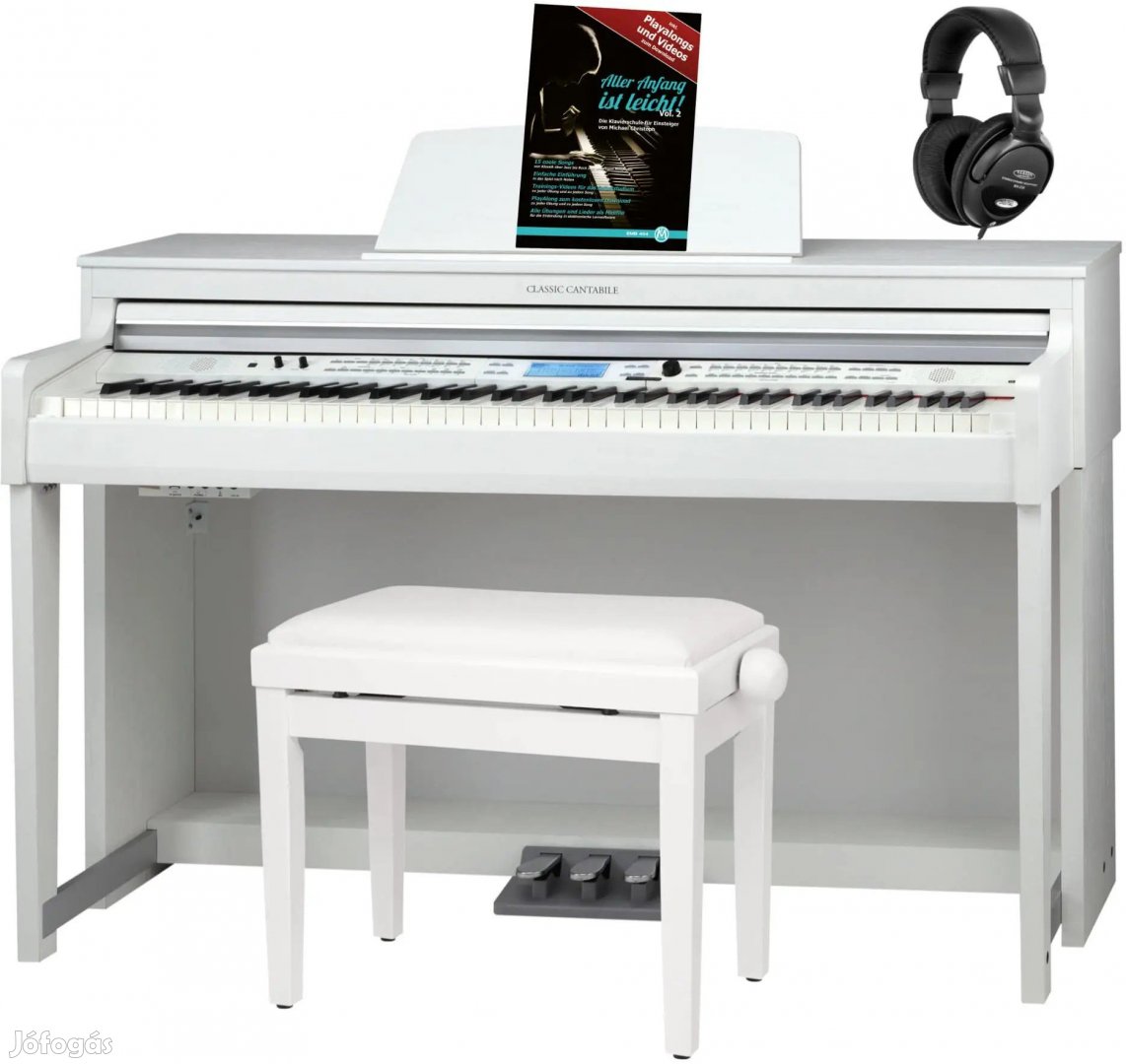 Classic Cantabile DP-A 610 Digitális Zongora Fehér Matt Készlet