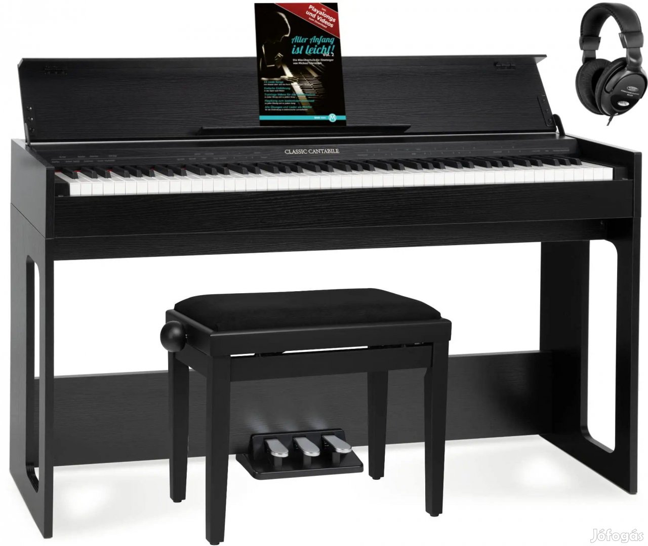 Classic Cantabile DP-S1 SM E-zongora fekete matt szett