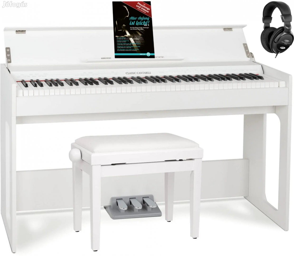 Classic Cantabile DP-S1 WM E-zongora fehér matt szett