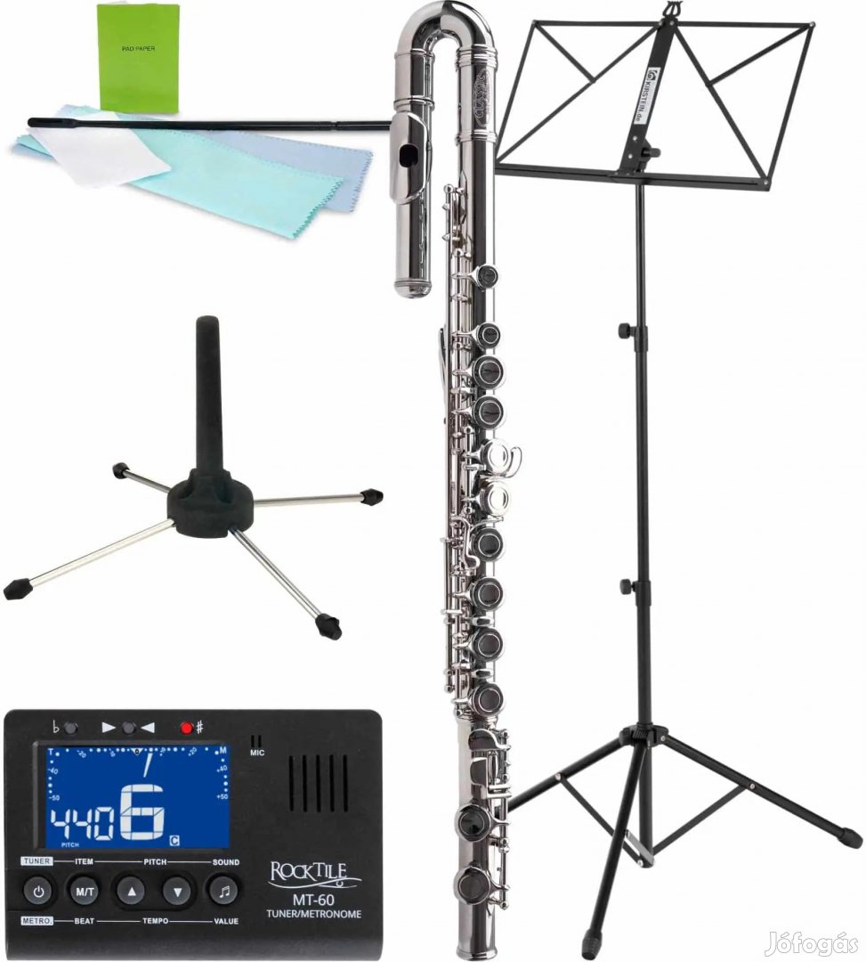 Classic Cantabile FL-100J Fuvola, Nikkel Ezüst Kottatartóval,