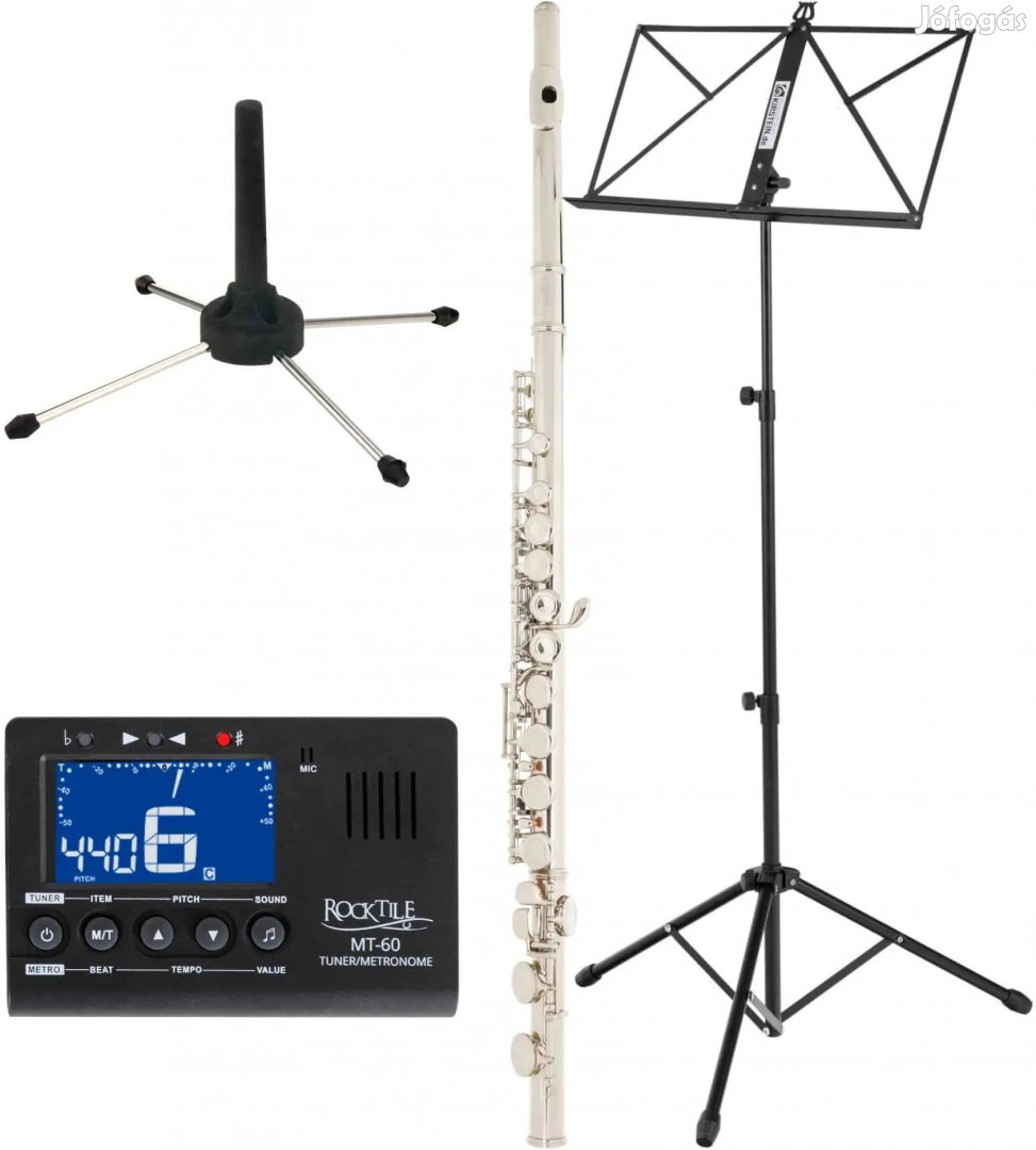 Classic Cantabile FL-100 Fuvola Készlet Kottatartóval, Tunerrel és
