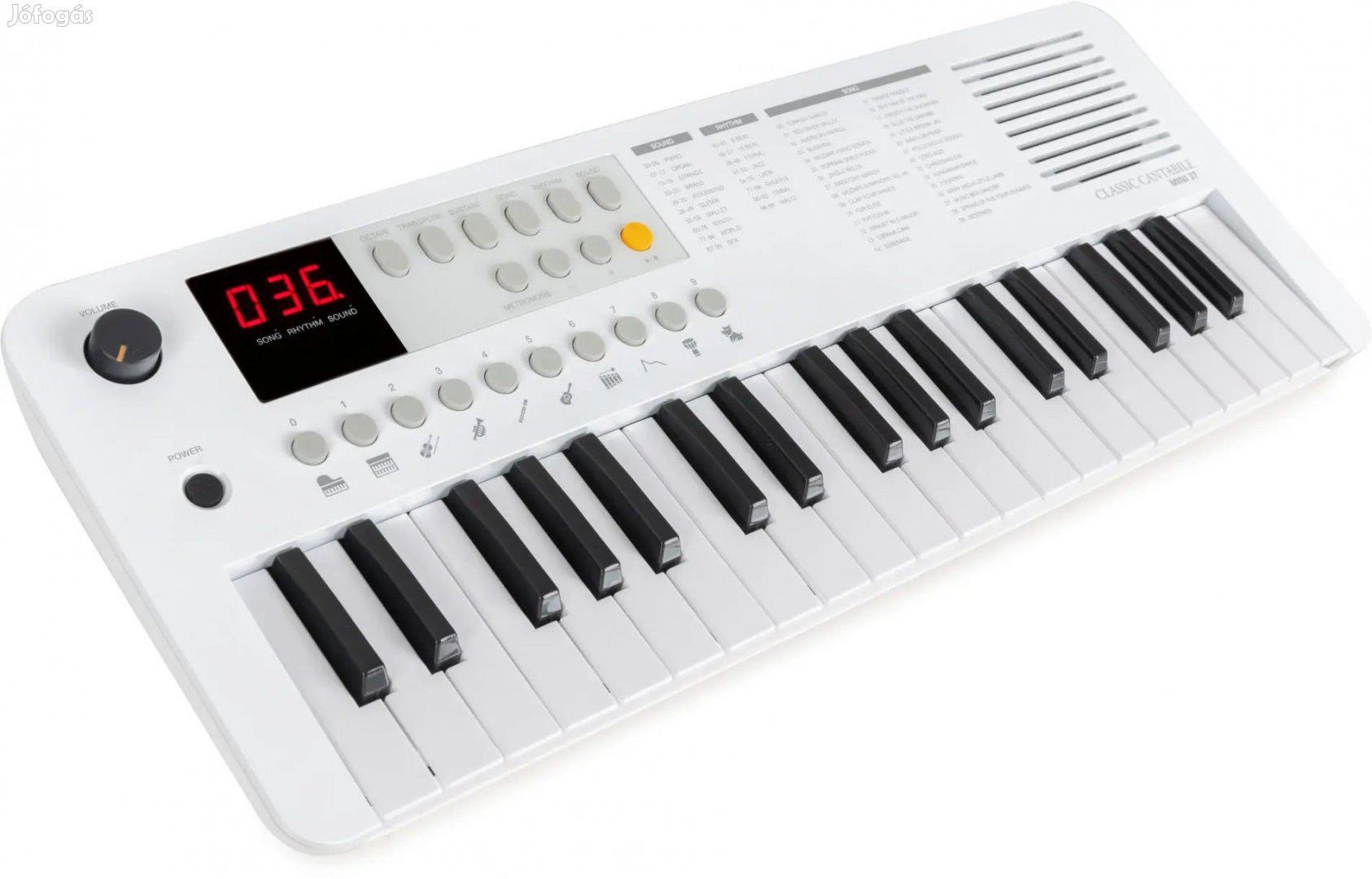 Classic Cantabile MINI-37 szintetizátor fehér-szürke