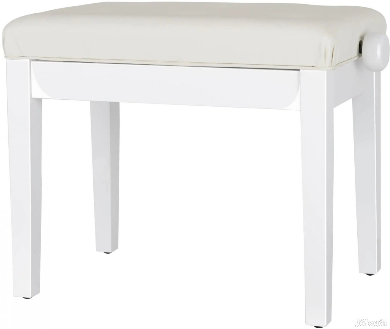 Classic Cantabile Model D fehér fényes zongoraszék