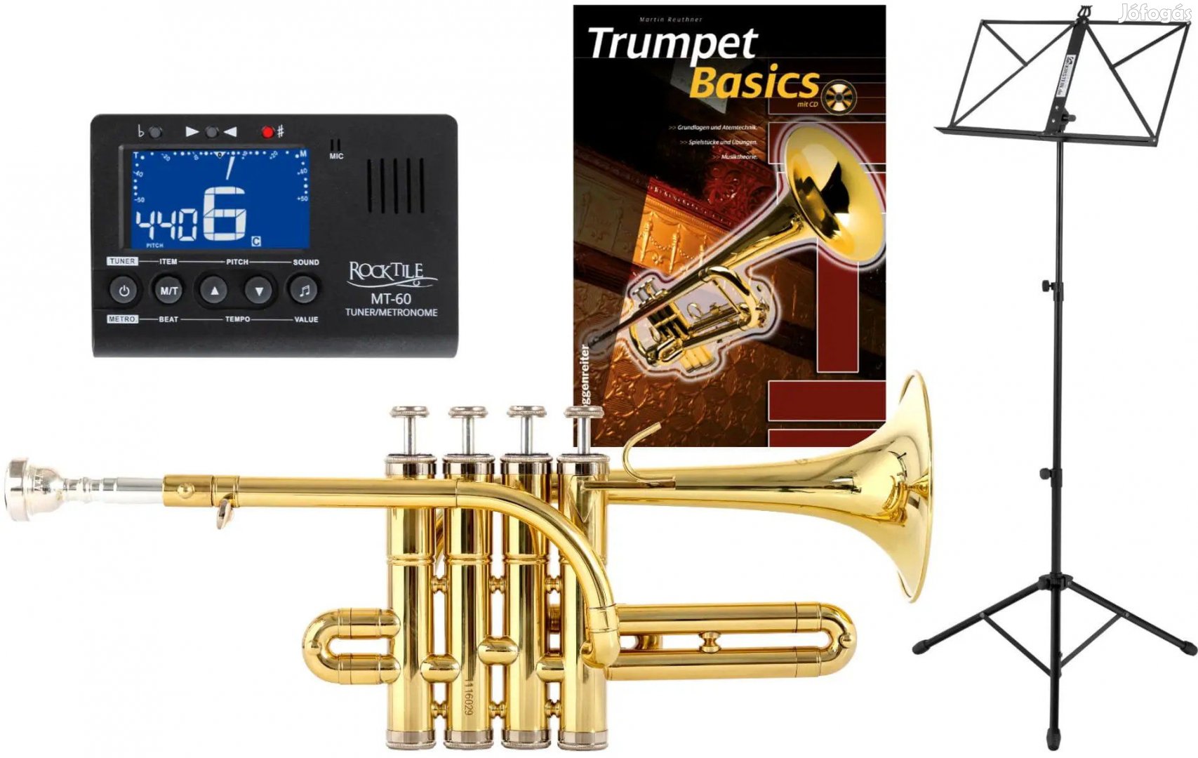 Classic Cantabile PT-196 Bb Piccolo Trombitakészlet metronómmal,