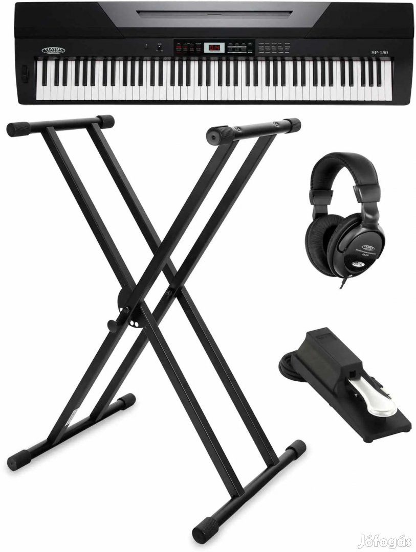 Classic Cantabile SP-150 BK Színpadi Zongora Fekete KÉSZLET