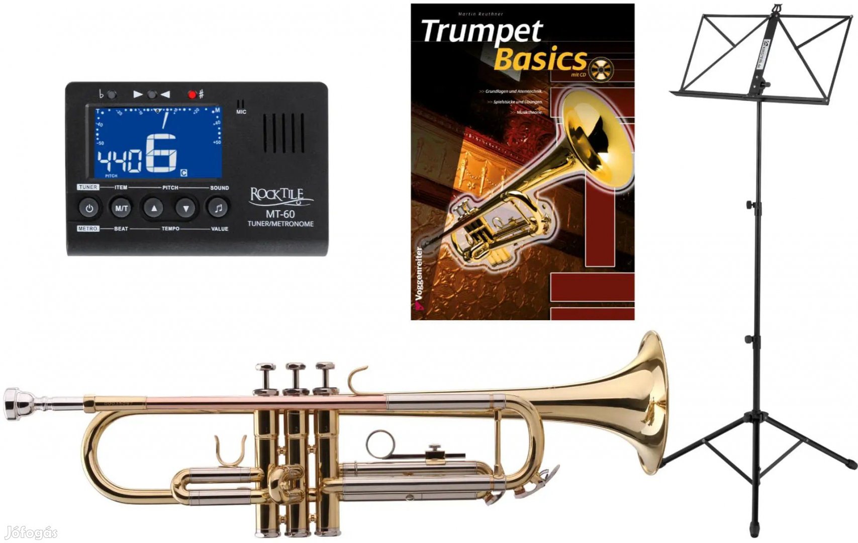 Classic Cantabile TR-40L Bb-Trombita KÉSZLET hangoló/metronóm,