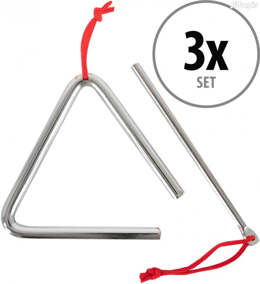 Classic Cantabile Triangle Kalapáccsal 10 cm - 3 db szett