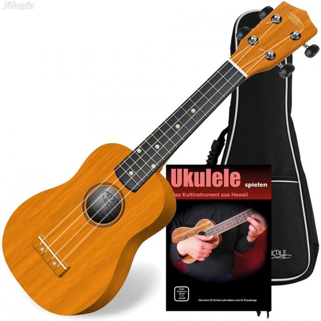 Classic Cantabile US-100 NAT természetes szoprán ukulele KÉSZLET,