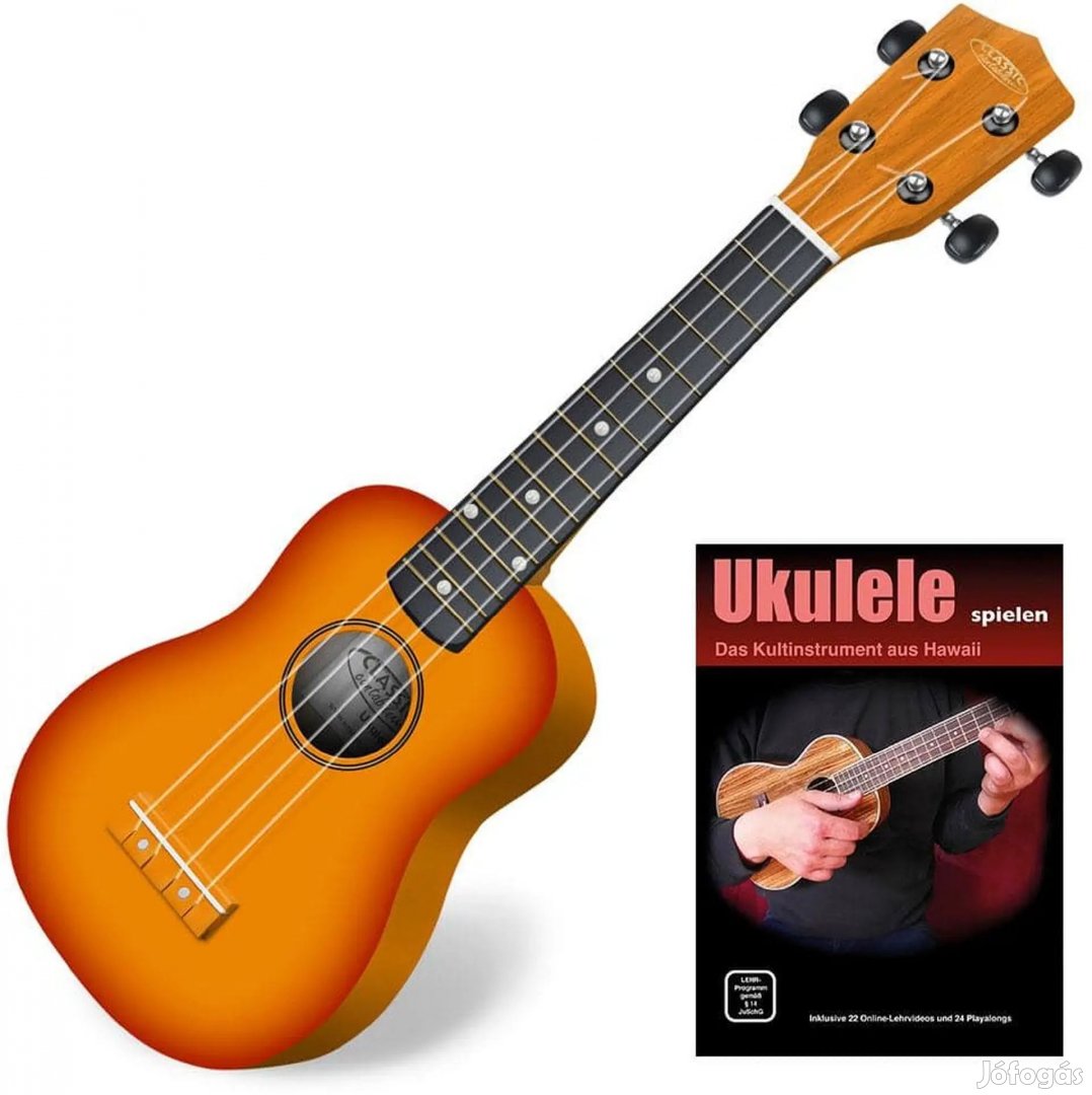 Classic Cantabile US-100 SB Szoprán Ukulele Sunburst SZETT Könyvvel