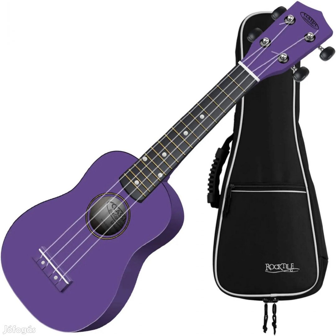 Classic Cantabile US-100 VT szoprán ukulele ibolya KÉSZLET puha tokkal