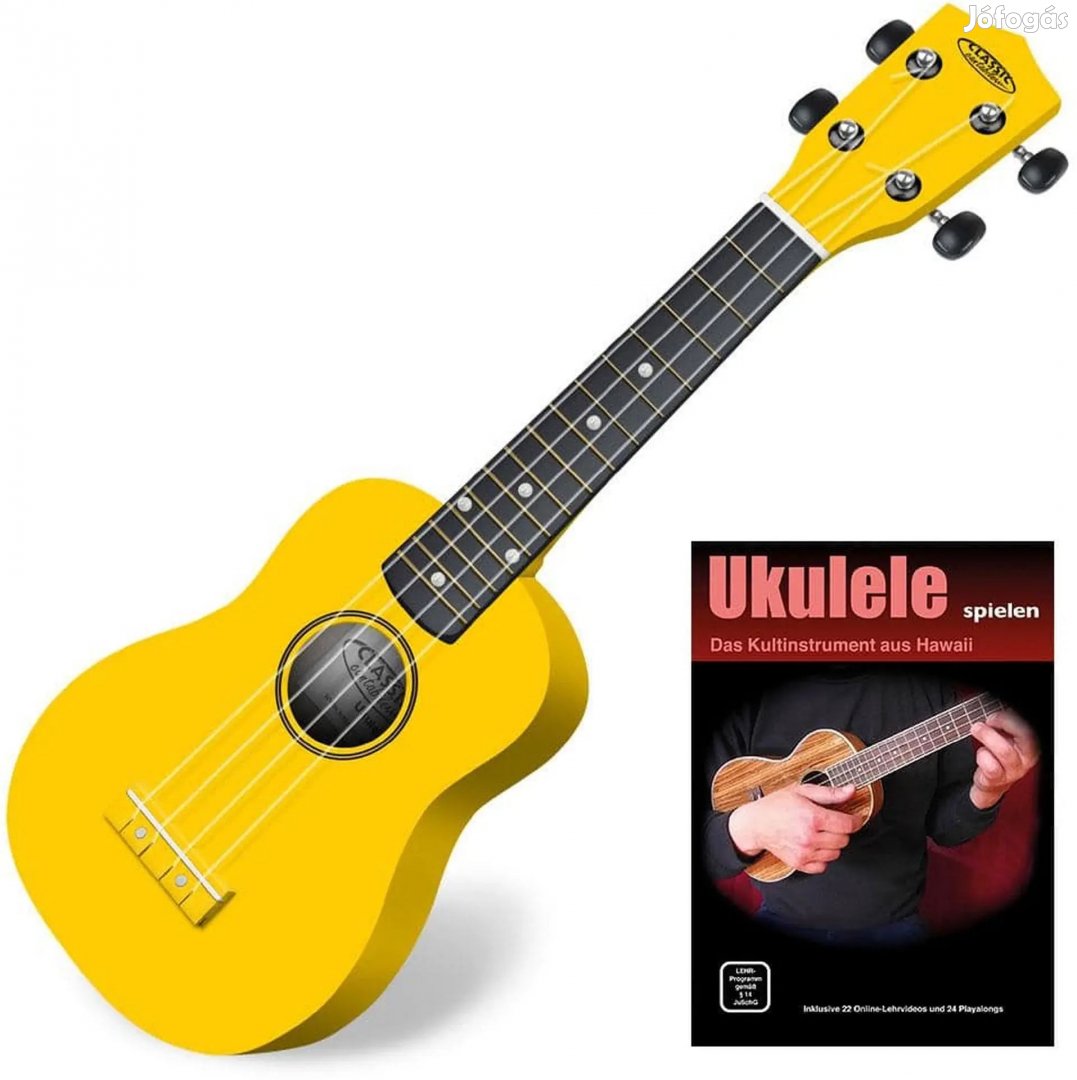 Classic Cantabile US-100 YE Szoprán Ukulele Sárga SZETT Könyvvel