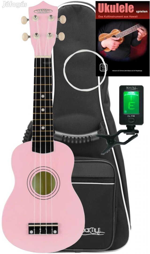 Classic Cantabile US-50 PK Szoprán Ukulele Rózsaszín Szett