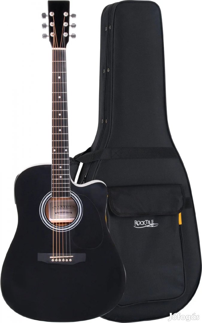 Classic Cantabile WS-10BK-CE western gitár fekete hangszedővel