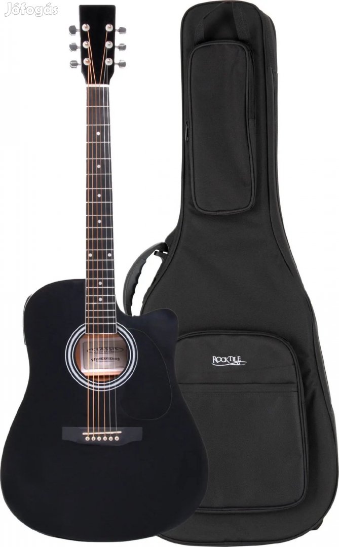 Classic Cantabile WS-10BK-CE western gitár fekete hangszedővel