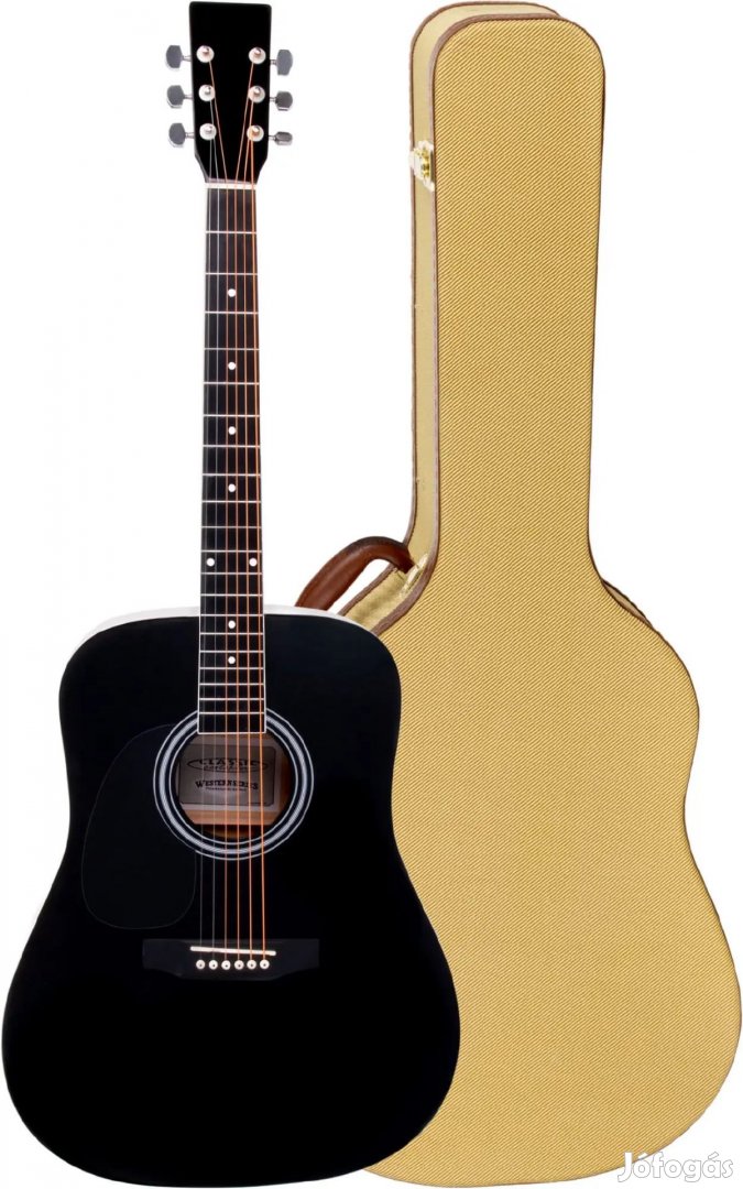 Classic Cantabile WS-10BK-LH western gitár fekete balkezes modell