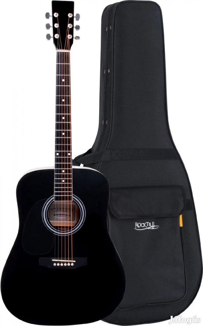 Classic Cantabile WS-10BK-LH western gitár fekete balkezes modell
