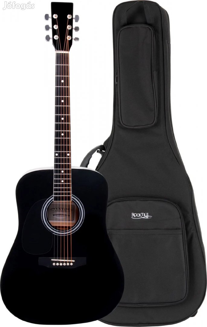 Classic Cantabile WS-10BK-LH western gitár fekete balkezes modell