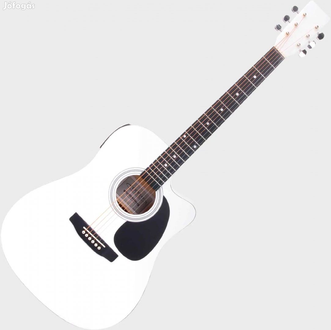 Classic Cantabile WS-10WH-CE Akusztikus Gitár Fehér Hangszedővel