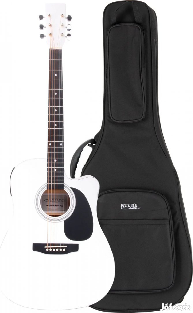 Classic Cantabile WS-10WH-CE western gitár fehér hangszedővel